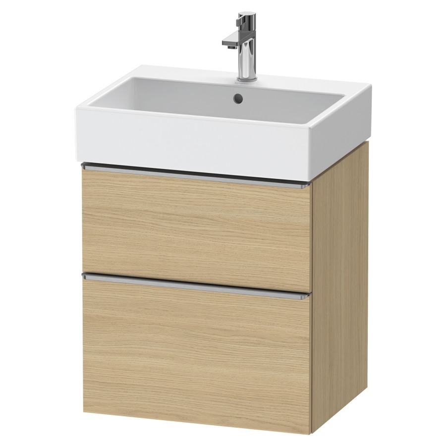 Élément inférieur  D-NEO
58.4 x 62.5 x 44.2 cm, montage mural
élément de tiroir, 2&nbsp;tiroirs
pour lavabo 212379/380