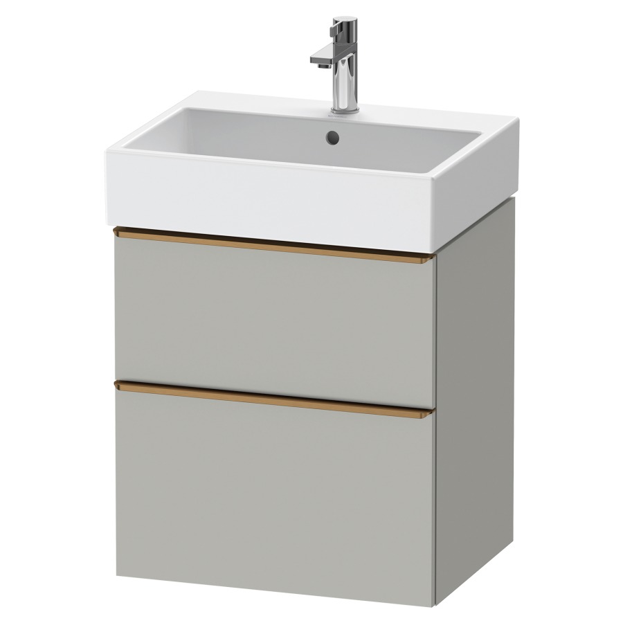 Élément inférieur  D-NEO
58.4 x 62.5 x 44.2 cm, montage mural
élément de tiroir, 2&nbsp;tiroirs
pour lavabo 212379/380
