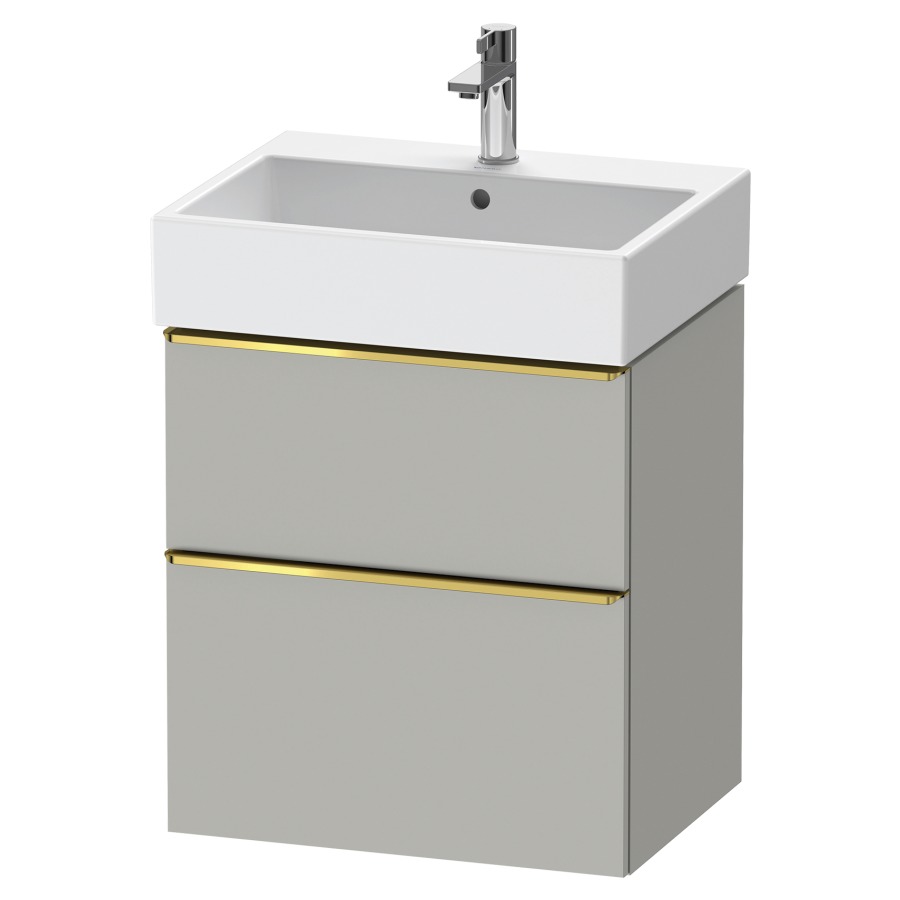 Élément inférieur  D-NEO
58.4 x 62.5 x 44.2 cm, montage mural
élément de tiroir, 2&nbsp;tiroirs
pour lavabo 212379/380