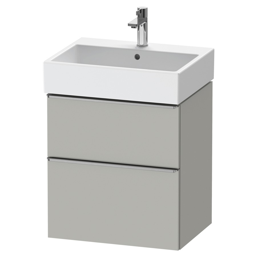 Élément inférieur  D-NEO
58.4 x 62.5 x 44.2 cm, montage mural
élément de tiroir, 2&nbsp;tiroirs
pour lavabo 212379/380