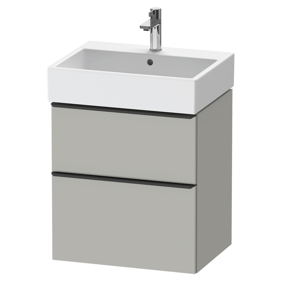 Élément inférieur  D-NEO
58.4 x 62.5 x 44.2 cm, montage mural
élément de tiroir, 2&nbsp;tiroirs
pour lavabo 212379/380
