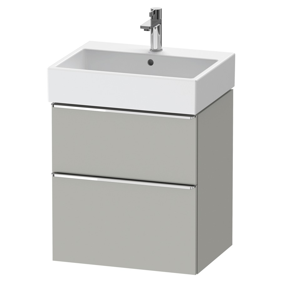 Élément inférieur  D-NEO
58.4 x 62.5 x 44.2 cm, montage mural
élément de tiroir, 2&nbsp;tiroirs
pour lavabo 212379/380