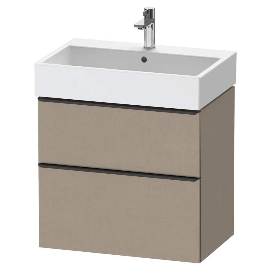 Élément inférieur  D-NEO
68.4 x 62.5 x 44.2 cm, montage mural
élément de tiroir, 2&nbsp;tiroirs
pour lavabo 212158/159