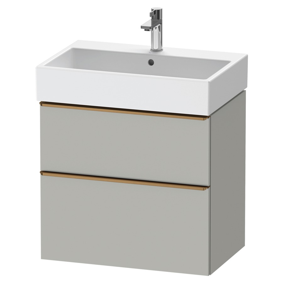 Élément inférieur  D-NEO
68.4 x 62.5 x 44.2 cm, montage mural
élément de tiroir, 2&nbsp;tiroirs
pour lavabo 212158/159