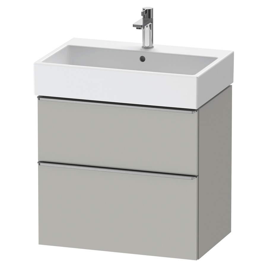 Élément inférieur  D-NEO
68.4 x 62.5 x 44.2 cm, montage mural
élément de tiroir, 2&nbsp;tiroirs
pour lavabo 212158/159