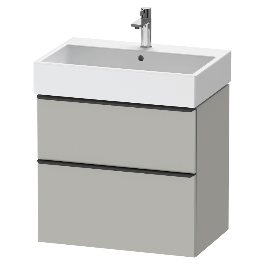 Élément inférieur  D-NEO
68.4 x 62.5 x 44.2 cm, montage mural
élément de tiroir, 2&nbsp;tiroirs
pour lavabo 212158/159