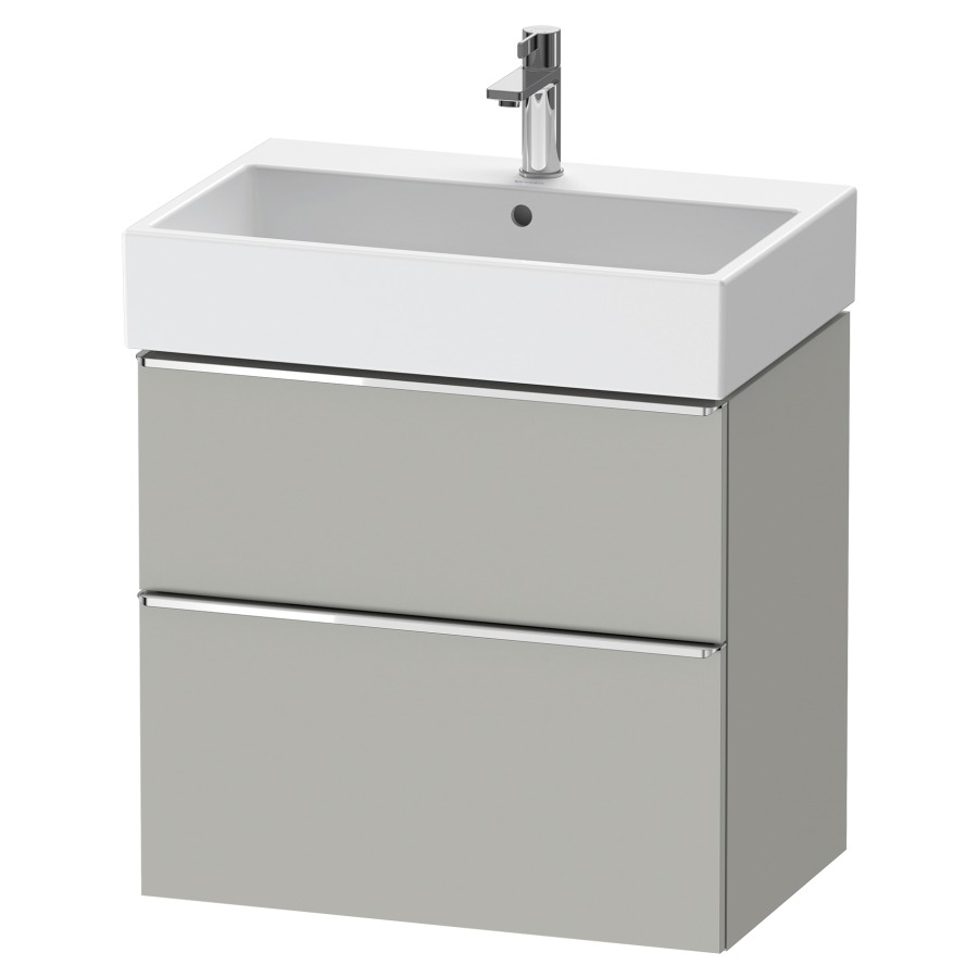 Élément inférieur  D-NEO
68.4 x 62.5 x 44.2 cm, montage mural
élément de tiroir, 2&nbsp;tiroirs
pour lavabo 212158/159