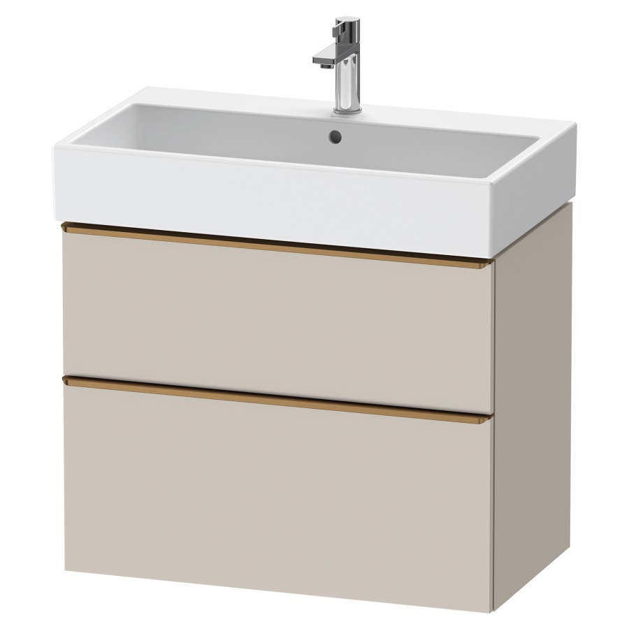Élément inférieur  D-NEO
78.4 x 62.5 x 44.2 cm, montage mural
élément de tiroir, 2&nbsp;tiroirs
pour lavabo 212383/384