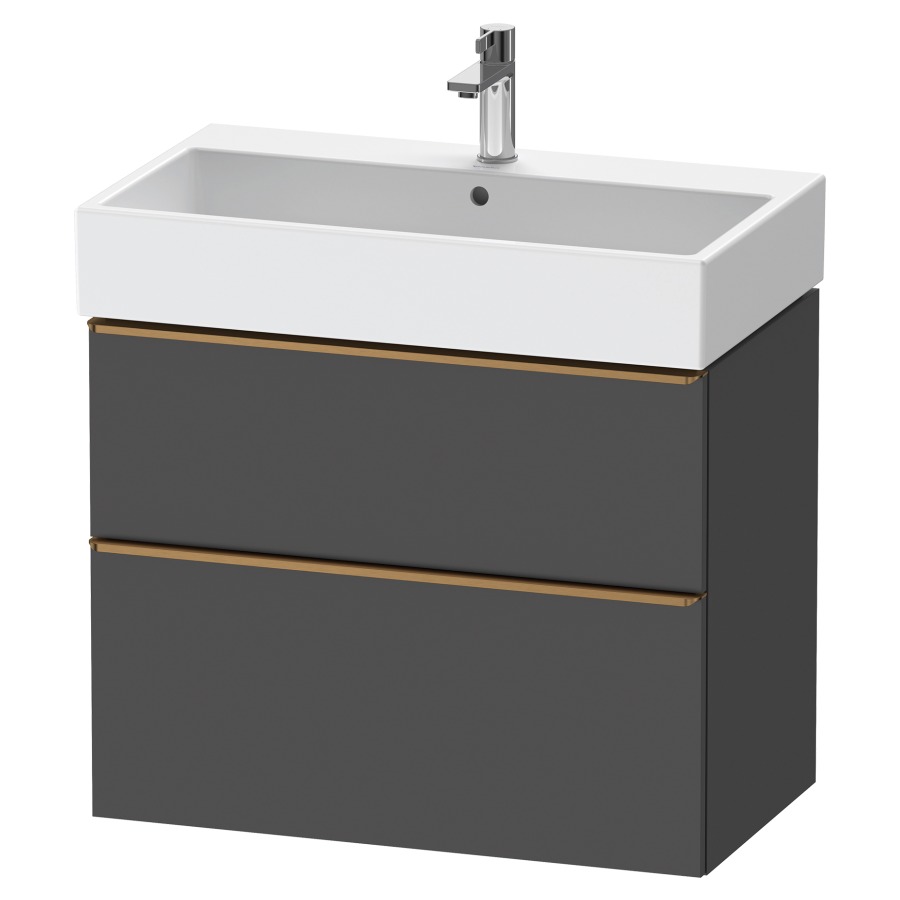 Élément inférieur  D-NEO
78.4 x 62.5 x 44.2 cm, montage mural
élément de tiroir, 2&nbsp;tiroirs
pour lavabo 212383/384