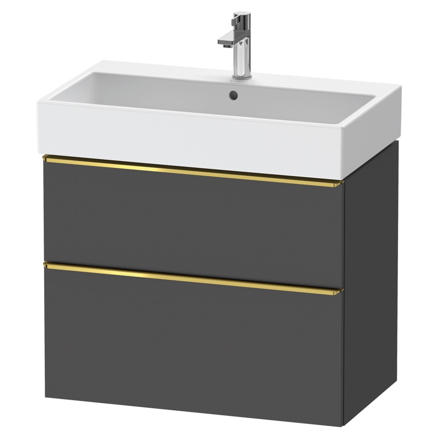 Élément inférieur  D-NEO
78.4 x 62.5 x 44.2 cm, montage mural
élément de tiroir, 2&nbsp;tiroirs
pour lavabo 212383/384