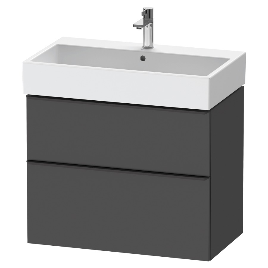 Élément inférieur  D-NEO
78.4 x 62.5 x 44.2 cm, montage mural
élément de tiroir, 2&nbsp;tiroirs
pour lavabo 212383/384
