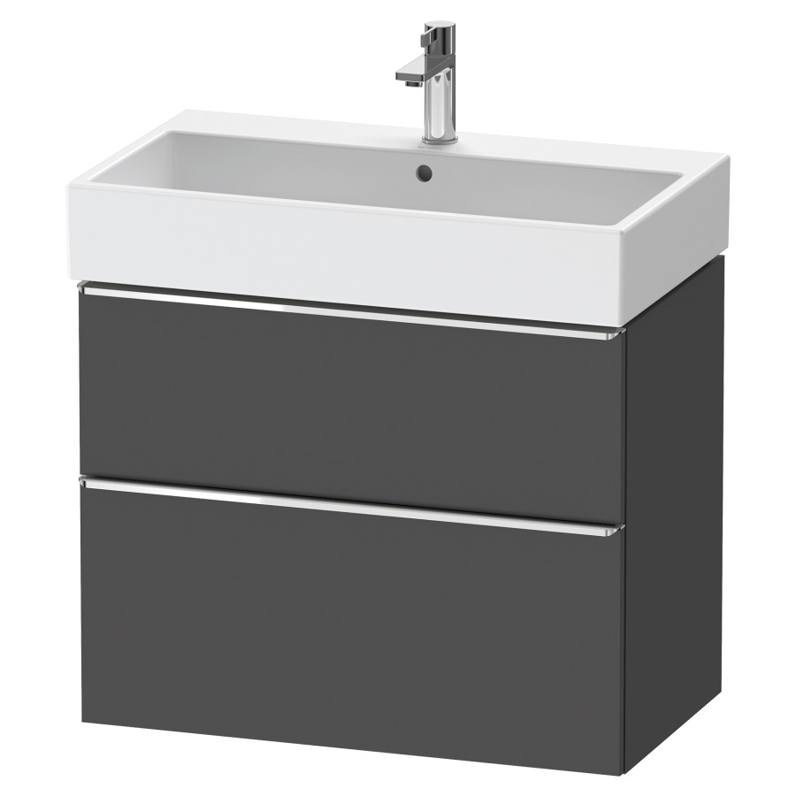 Élément inférieur  D-NEO
78.4 x 62.5 x 44.2 cm, montage mural
élément de tiroir, 2&nbsp;tiroirs
pour lavabo 212383/384