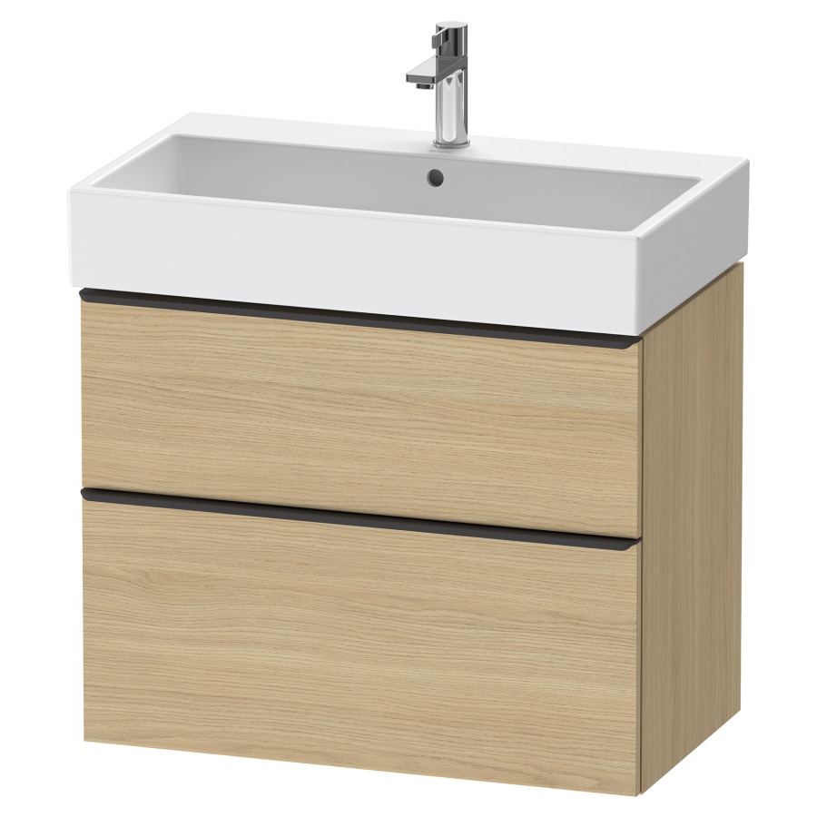 Élément inférieur  D-NEO
78.4 x 62.5 x 44.2 cm, montage mural
élément de tiroir, 2&nbsp;tiroirs
pour lavabo 212383/384