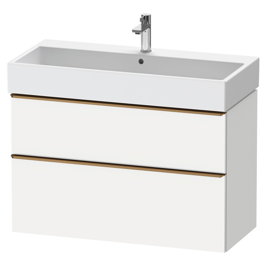 Élément inférieur  D-NEO
98.4 x 62.5 x 44.2 cm, montage mural
élément de tiroir, 2&nbsp;tiroirs
pour lavabo 212387/388