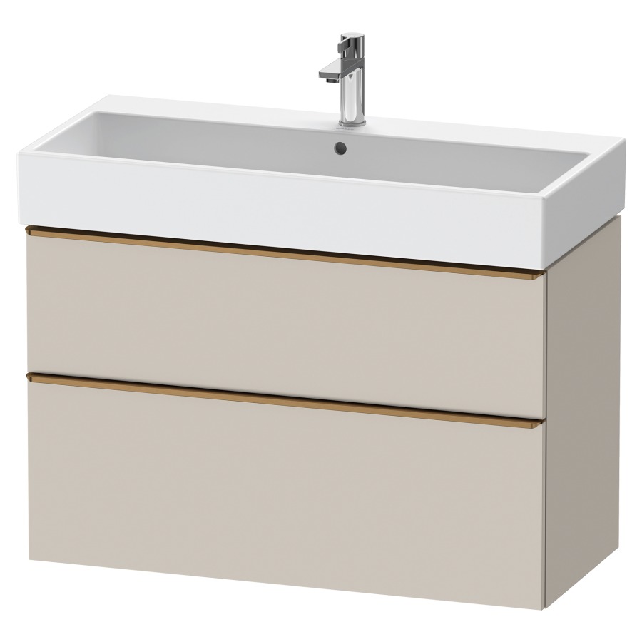 Élément inférieur  D-NEO
98.4 x 62.5 x 44.2 cm, montage mural
élément de tiroir, 2&nbsp;tiroirs
pour lavabo 212387/388