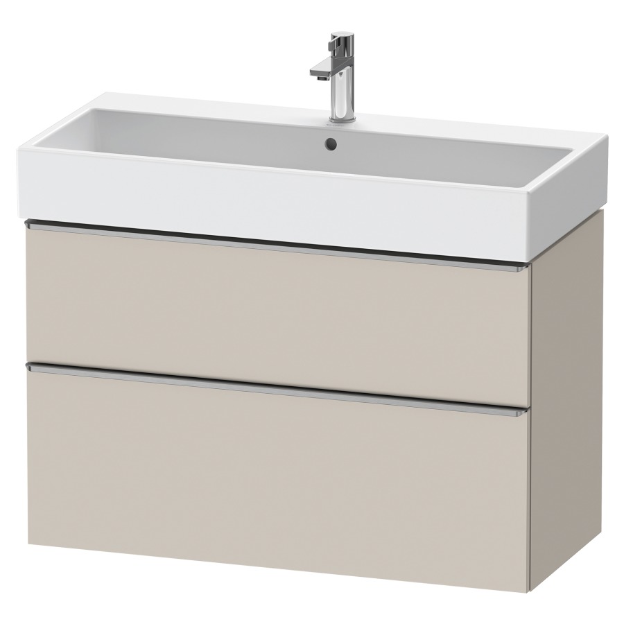 Élément inférieur  D-NEO
98.4 x 62.5 x 44.2 cm, montage mural
élément de tiroir, 2&nbsp;tiroirs
pour lavabo 212387/388