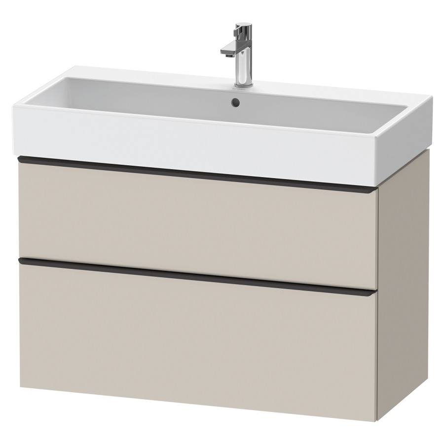 Élément inférieur  D-NEO
98.4 x 62.5 x 44.2 cm, montage mural
élément de tiroir, 2&nbsp;tiroirs
pour lavabo 212387/388