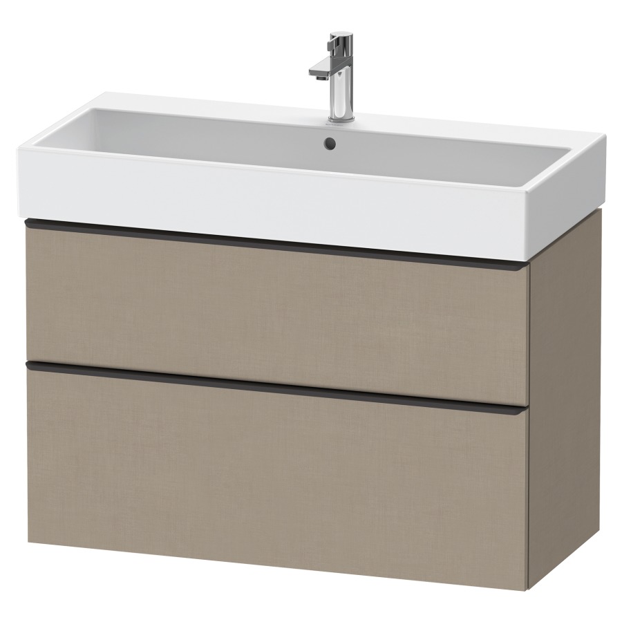 Élément inférieur  D-NEO
98.4 x 62.5 x 44.2 cm, montage mural
élément de tiroir, 2&nbsp;tiroirs
pour lavabo 212387/388