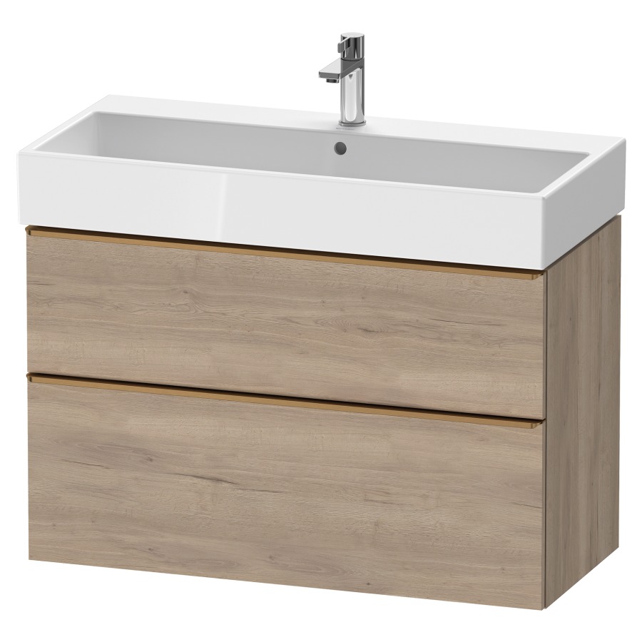 Élément inférieur  D-NEO
98.4 x 62.5 x 44.2 cm, montage mural
élément de tiroir, 2&nbsp;tiroirs
pour lavabo 212387/388