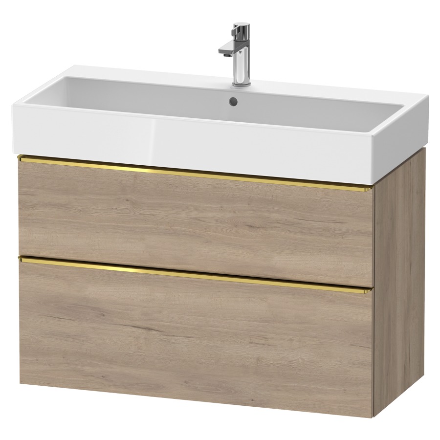 Élément inférieur  D-NEO
98.4 x 62.5 x 44.2 cm, montage mural
élément de tiroir, 2&nbsp;tiroirs
pour lavabo 212387/388