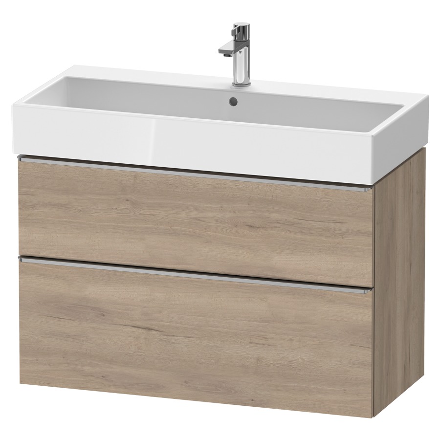 Élément inférieur  D-NEO
98.4 x 62.5 x 44.2 cm, montage mural
élément de tiroir, 2&nbsp;tiroirs
pour lavabo 212387/388
