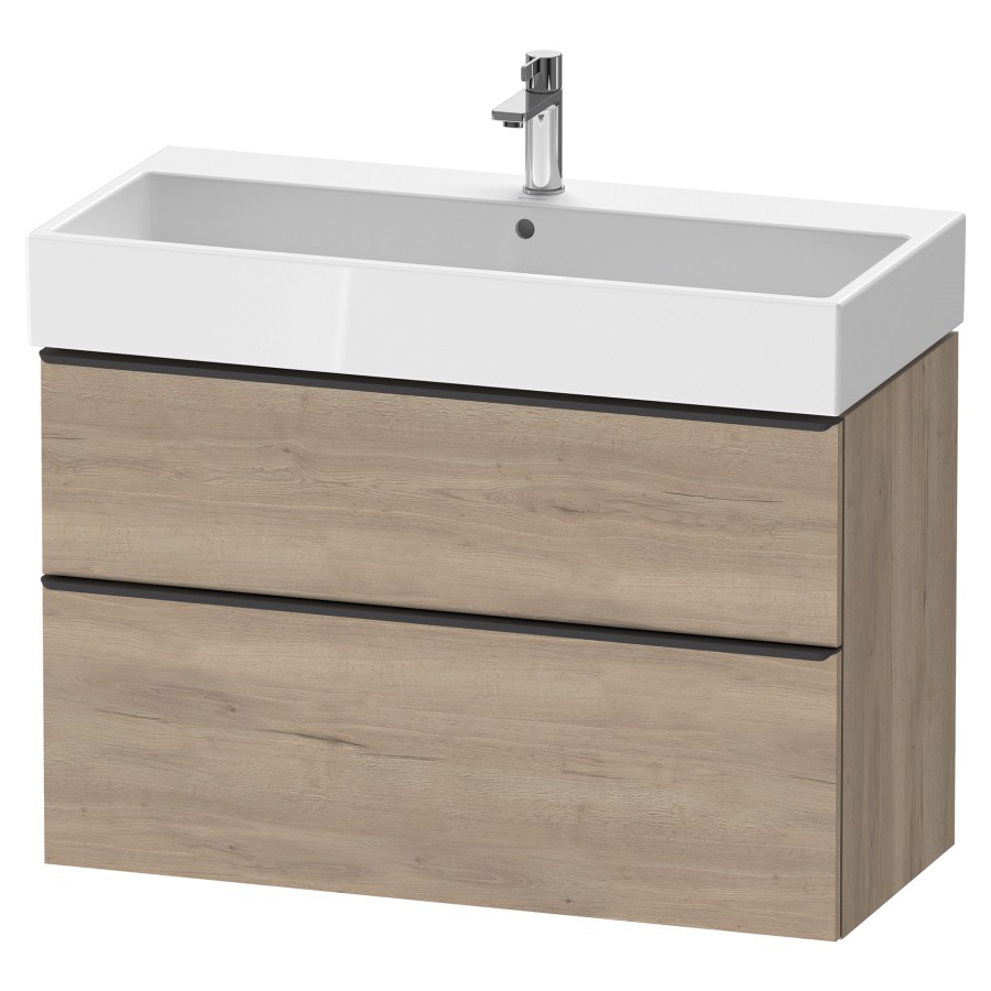Élément inférieur  D-NEO
98.4 x 62.5 x 44.2 cm, montage mural
élément de tiroir, 2&nbsp;tiroirs
pour lavabo 212387/388