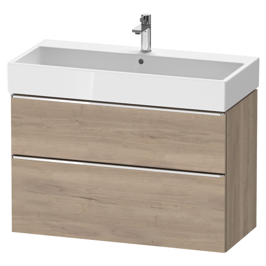 Élément inférieur  D-NEO
98.4 x 62.5 x 44.2 cm, montage mural
élément de tiroir, 2&nbsp;tiroirs
pour lavabo 212387/388