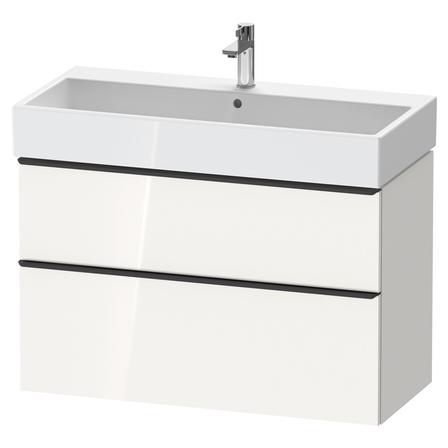 Élément inférieur  D-NEO
98.4 x 62.5 x 44.2 cm, montage mural
élément de tiroir, 2&nbsp;tiroirs
pour lavabo 212387/388