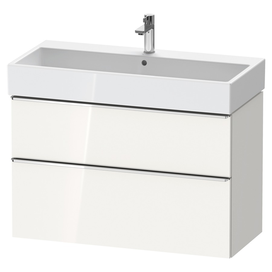 Élément inférieur  D-NEO
98.4 x 62.5 x 44.2 cm, montage mural
élément de tiroir, 2&nbsp;tiroirs
pour lavabo 212387/388