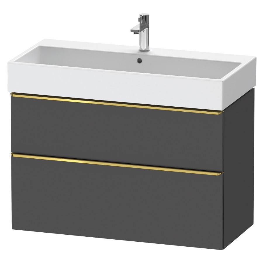 Élément inférieur  D-NEO
98.4 x 62.5 x 44.2 cm, montage mural
élément de tiroir, 2&nbsp;tiroirs
pour lavabo 212387/388