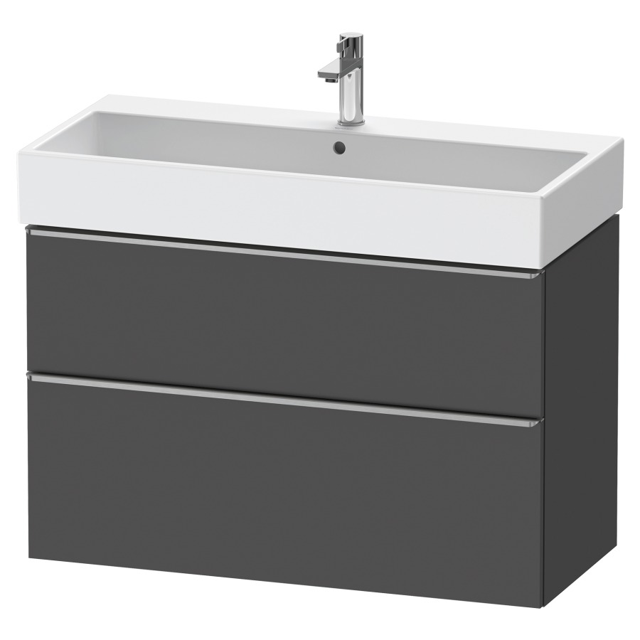 Élément inférieur  D-NEO
98.4 x 62.5 x 44.2 cm, montage mural
élément de tiroir, 2&nbsp;tiroirs
pour lavabo 212387/388