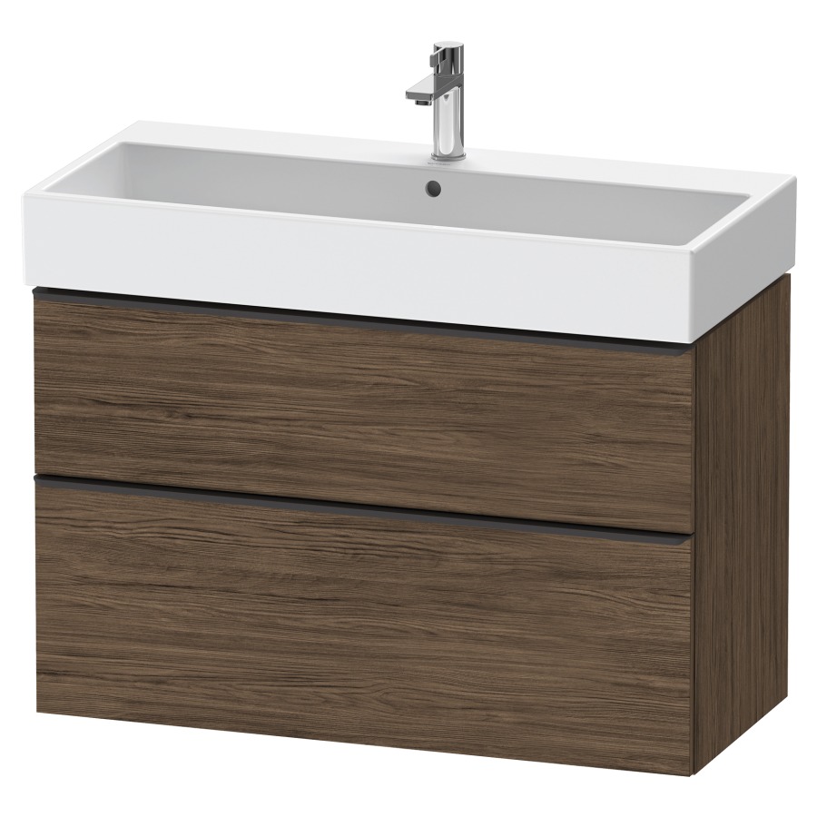 Élément inférieur  D-NEO
98.4 x 62.5 x 44.2 cm, montage mural
élément de tiroir, 2&nbsp;tiroirs
pour lavabo 212387/388