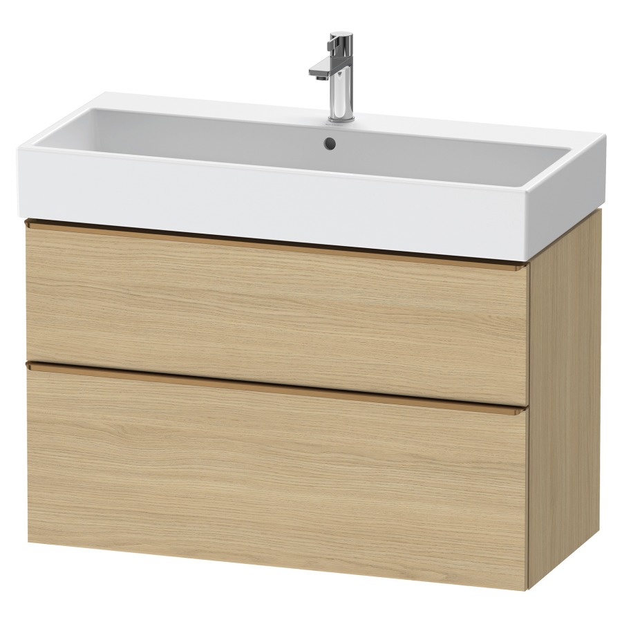 Élément inférieur  D-NEO
98.4 x 62.5 x 44.2 cm, montage mural
élément de tiroir, 2&nbsp;tiroirs
pour lavabo 212387/388
