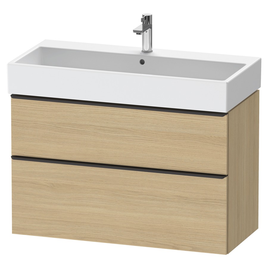 Élément inférieur  D-NEO
98.4 x 62.5 x 44.2 cm, montage mural
élément de tiroir, 2&nbsp;tiroirs
pour lavabo 212387/388