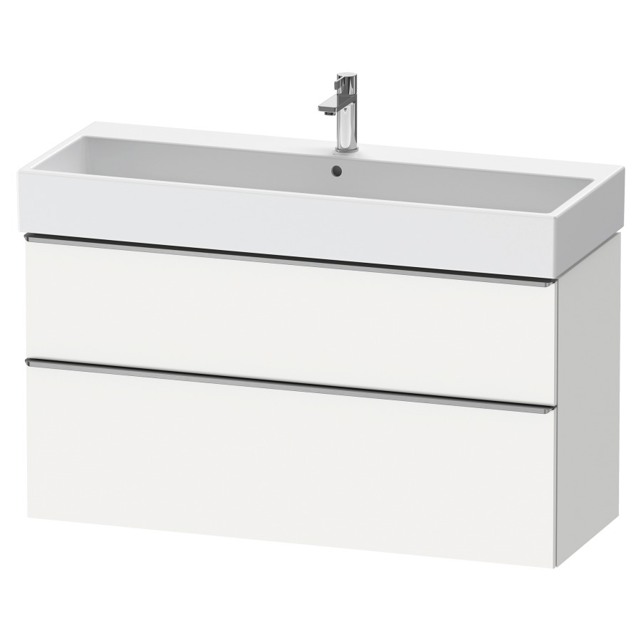 Élément inférieur  D-NEO
118.4 x 62.5 x 44.2 cm, montage mural
élément de tiroir, 2&nbsp;tiroirs
pour lavabo 212391/392