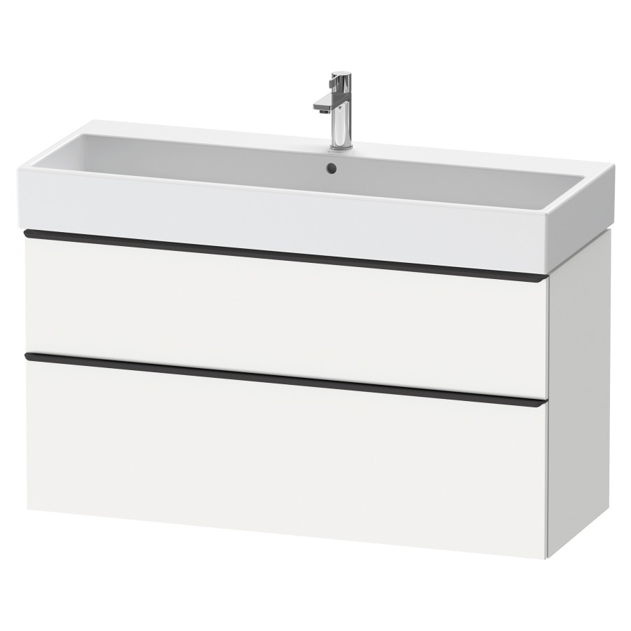 Élément inférieur  D-NEO
118.4 x 62.5 x 44.2 cm, montage mural
élément de tiroir, 2&nbsp;tiroirs
pour lavabo 212391/392
