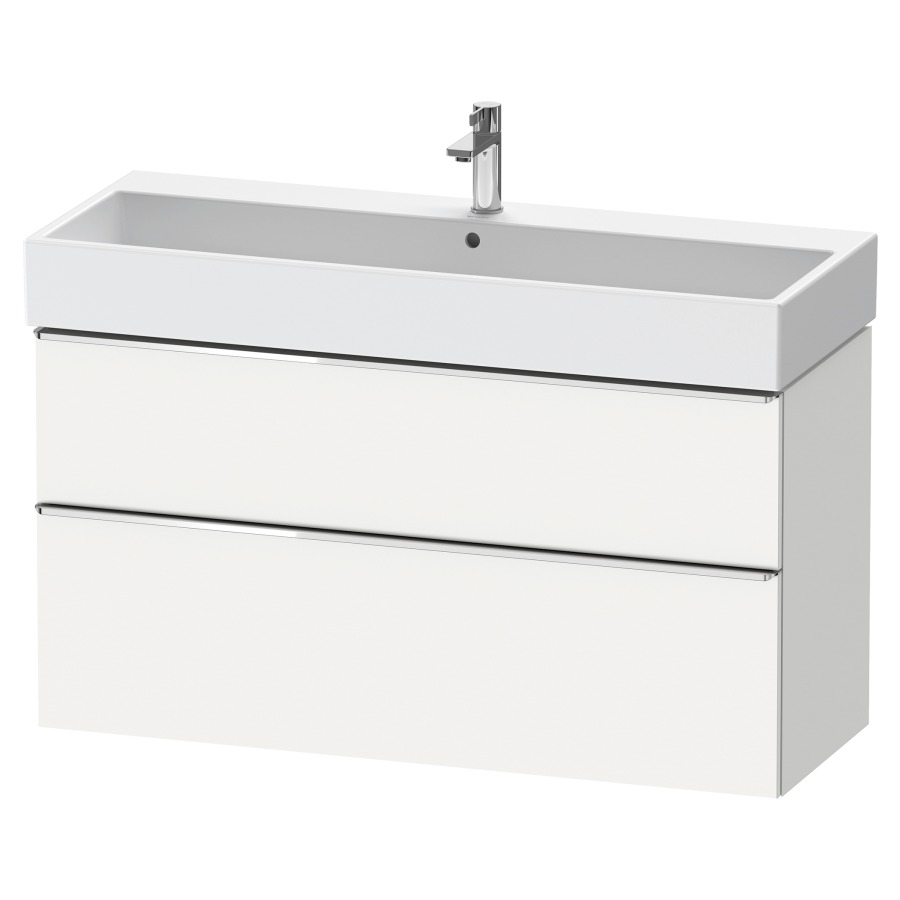 Élément inférieur  D-NEO
118.4 x 62.5 x 44.2 cm, montage mural
élément de tiroir, 2&nbsp;tiroirs
pour lavabo 212391/392
