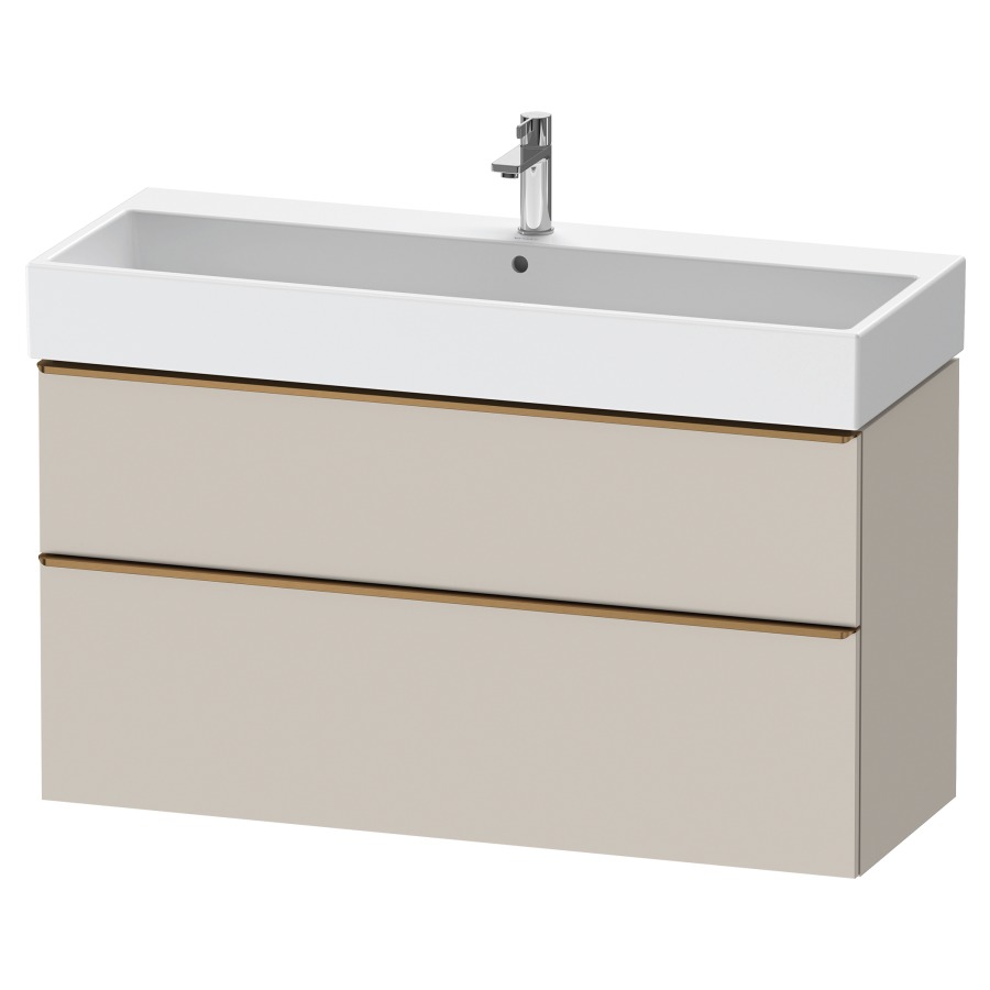 Élément inférieur  D-NEO
118.4 x 62.5 x 44.2 cm, montage mural
élément de tiroir, 2&nbsp;tiroirs
pour lavabo 212391/392