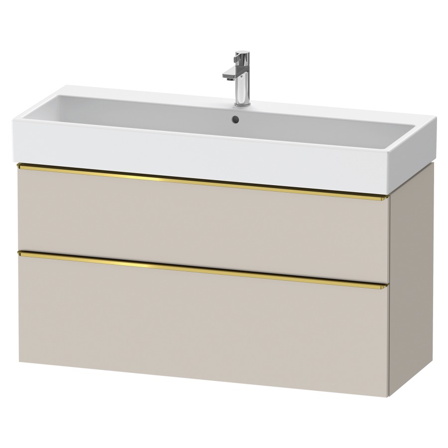 Élément inférieur  D-NEO
118.4 x 62.5 x 44.2 cm, montage mural
élément de tiroir, 2&nbsp;tiroirs
pour lavabo 212391/392