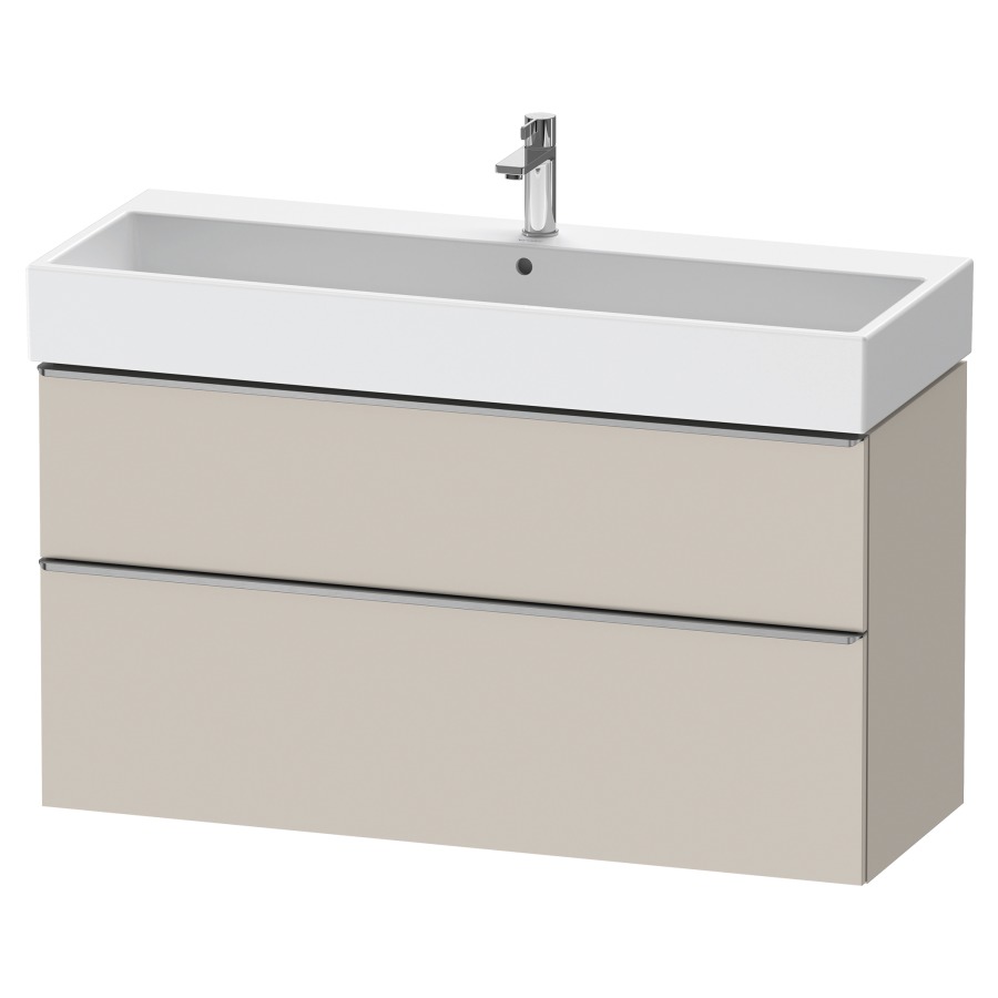 Élément inférieur  D-NEO
118.4 x 62.5 x 44.2 cm, montage mural
élément de tiroir, 2&nbsp;tiroirs
pour lavabo 212391/392