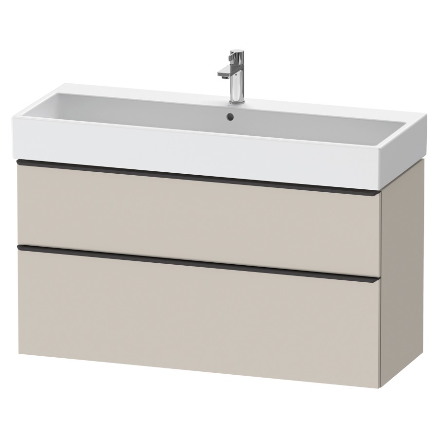 Élément inférieur  D-NEO
118.4 x 62.5 x 44.2 cm, montage mural
élément de tiroir, 2&nbsp;tiroirs
pour lavabo 212391/392