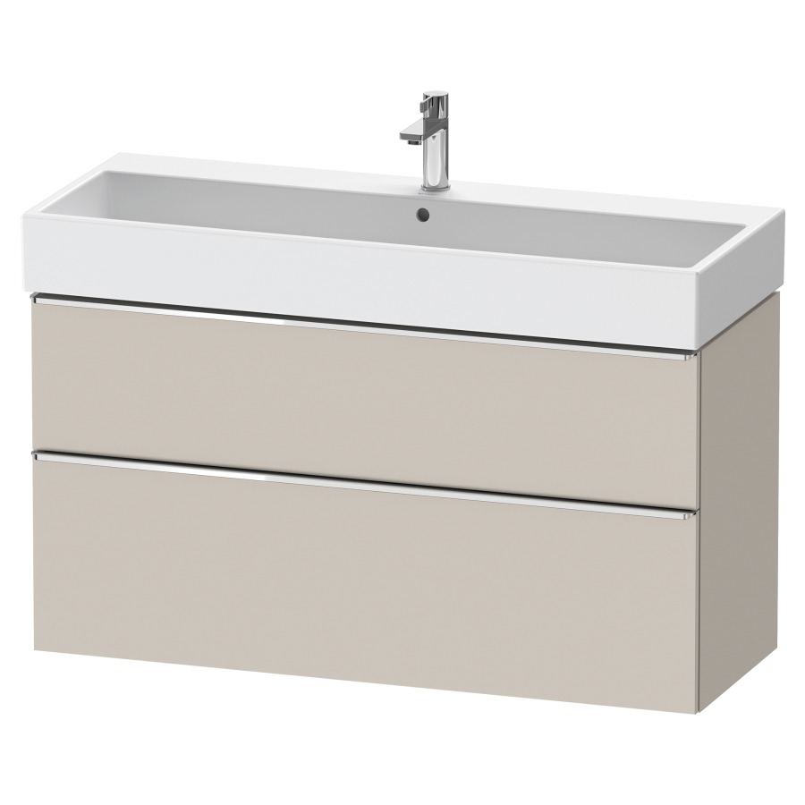 Élément inférieur  D-NEO
118.4 x 62.5 x 44.2 cm, montage mural
élément de tiroir, 2&nbsp;tiroirs
pour lavabo 212391/392