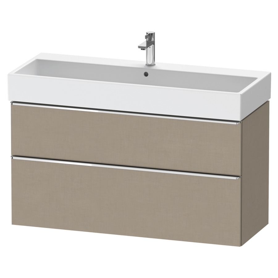 Élément inférieur  D-NEO
118.4 x 62.5 x 44.2 cm, montage mural
élément de tiroir, 2&nbsp;tiroirs
pour lavabo 212391/392