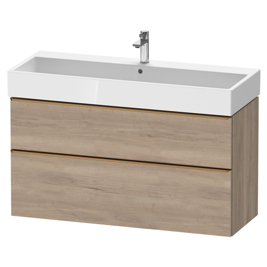 Élément inférieur  D-NEO
118.4 x 62.5 x 44.2 cm, montage mural
élément de tiroir, 2&nbsp;tiroirs
pour lavabo 212391/392