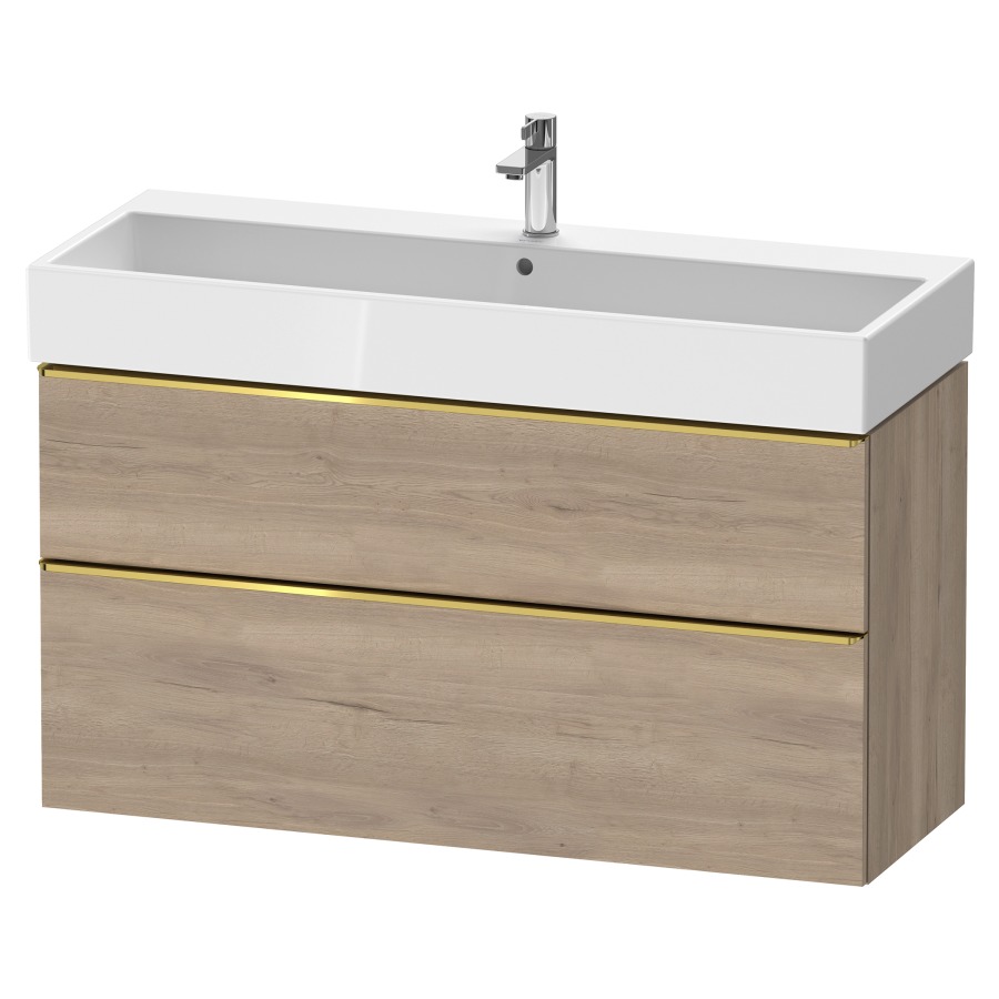 Élément inférieur  D-NEO
118.4 x 62.5 x 44.2 cm, montage mural
élément de tiroir, 2&nbsp;tiroirs
pour lavabo 212391/392