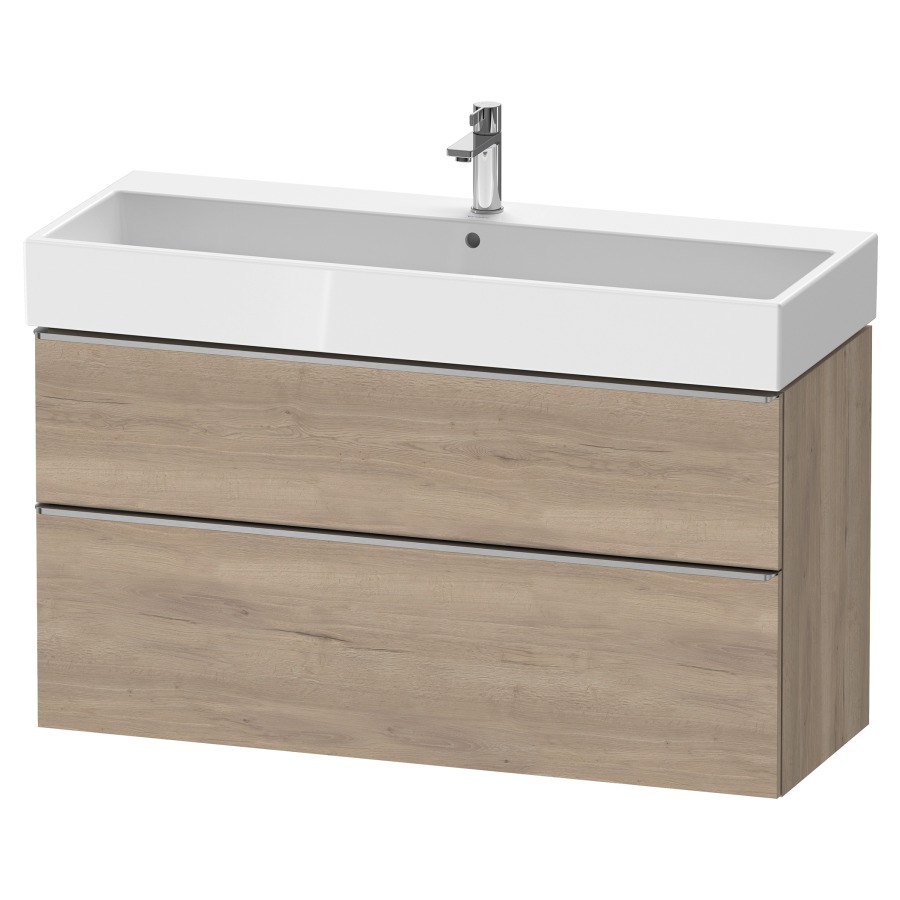 Élément inférieur  D-NEO
118.4 x 62.5 x 44.2 cm, montage mural
élément de tiroir, 2&nbsp;tiroirs
pour lavabo 212391/392