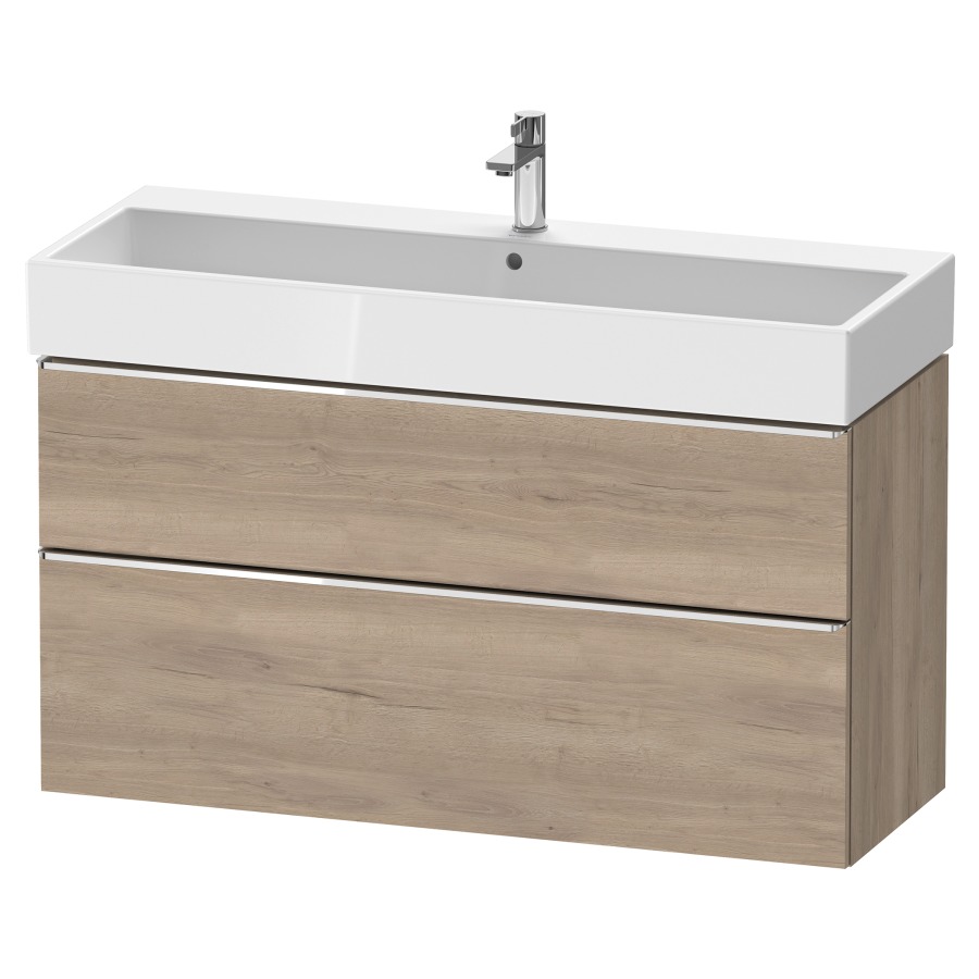 Élément inférieur  D-NEO
118.4 x 62.5 x 44.2 cm, montage mural
élément de tiroir, 2&nbsp;tiroirs
pour lavabo 212391/392