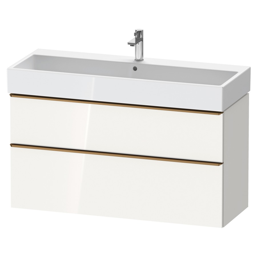 Élément inférieur  D-NEO
118.4 x 62.5 x 44.2 cm, montage mural
élément de tiroir, 2&nbsp;tiroirs
pour lavabo 212391/392