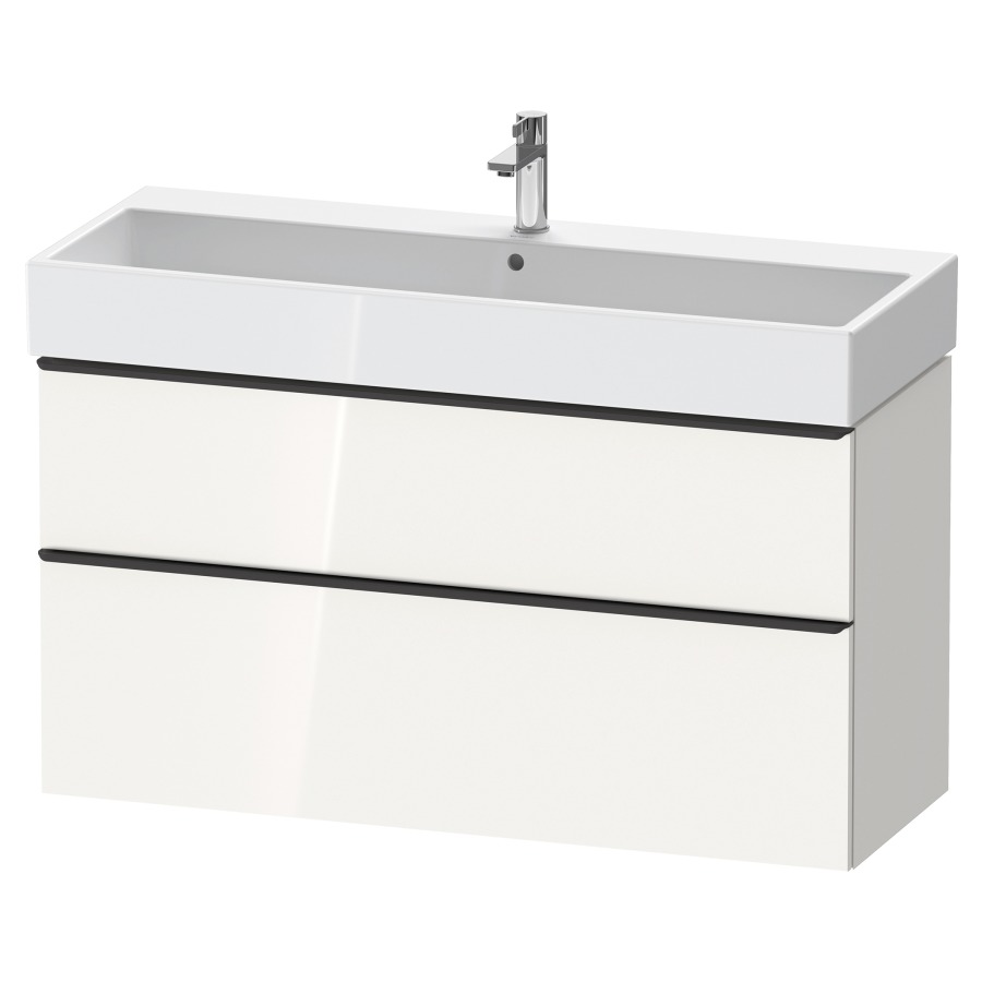 Élément inférieur  D-NEO
118.4 x 62.5 x 44.2 cm, montage mural
élément de tiroir, 2&nbsp;tiroirs
pour lavabo 212391/392