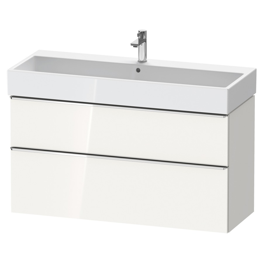 Élément inférieur  D-NEO
118.4 x 62.5 x 44.2 cm, montage mural
élément de tiroir, 2&nbsp;tiroirs
pour lavabo 212391/392